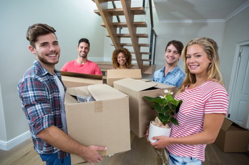 Removal van and household items for a Queens Park move